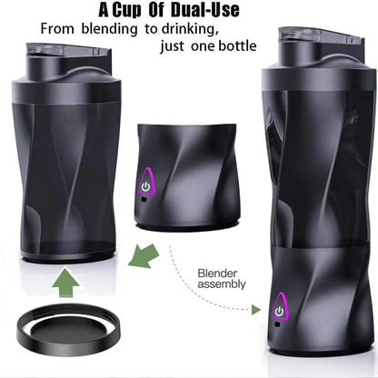 Portable Electric Blender USB Rechargeable Mini Fruit Juicer Smoothie Maker For Home Travel And Office Use Beverage blender