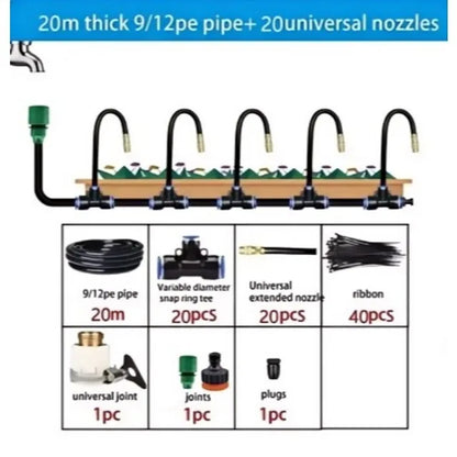 5-20M Universal Automatic Irrigation Sprinkler Kit Rotating Copper Nozzle Garden Balcony Atomization Sprinkler Watering Kits