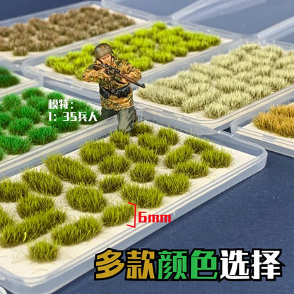 Grass Tufts Simulation Miniature Cluster Model Bush Plant For Railway Railroad Diy Building Scene Layout Diorama Kits