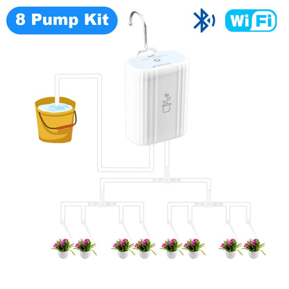 Tuya WiFi Smart Intelligent Drip Irrigation Automatic Self Watering System Kits Plant Watering Spike Device for Indoor Plants