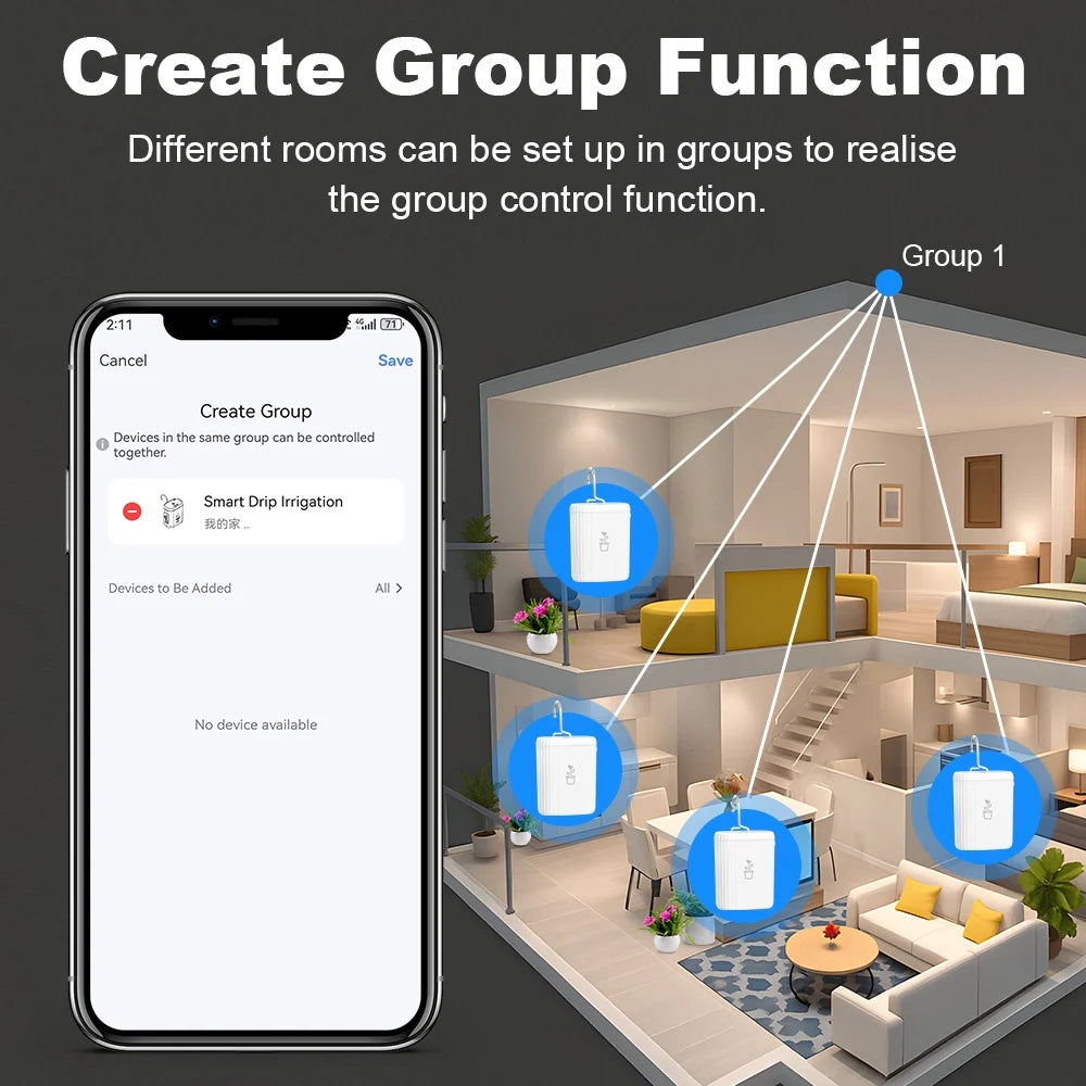 Tuya WIFI Intelligent Drip Irrigation Automatic Watering Pump System Kits Flowers Plants Home Sprinkler Drip For Garden Tools