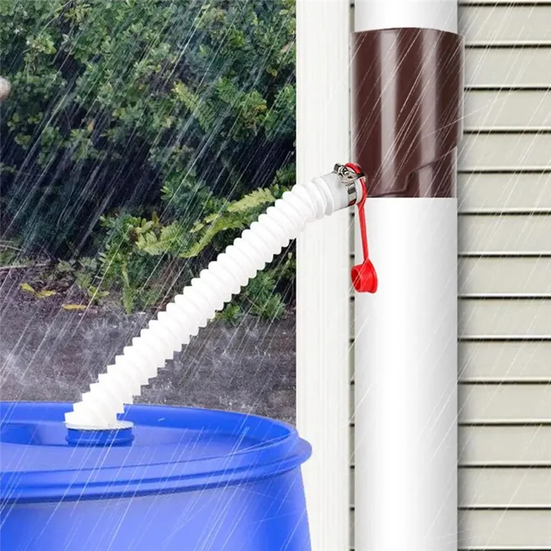 FAST-Rainwater Collection Kit UV Resistant Weatherproof Rain Barrel Diverter Kit Portable Rain Barrels To Collect Rainwater