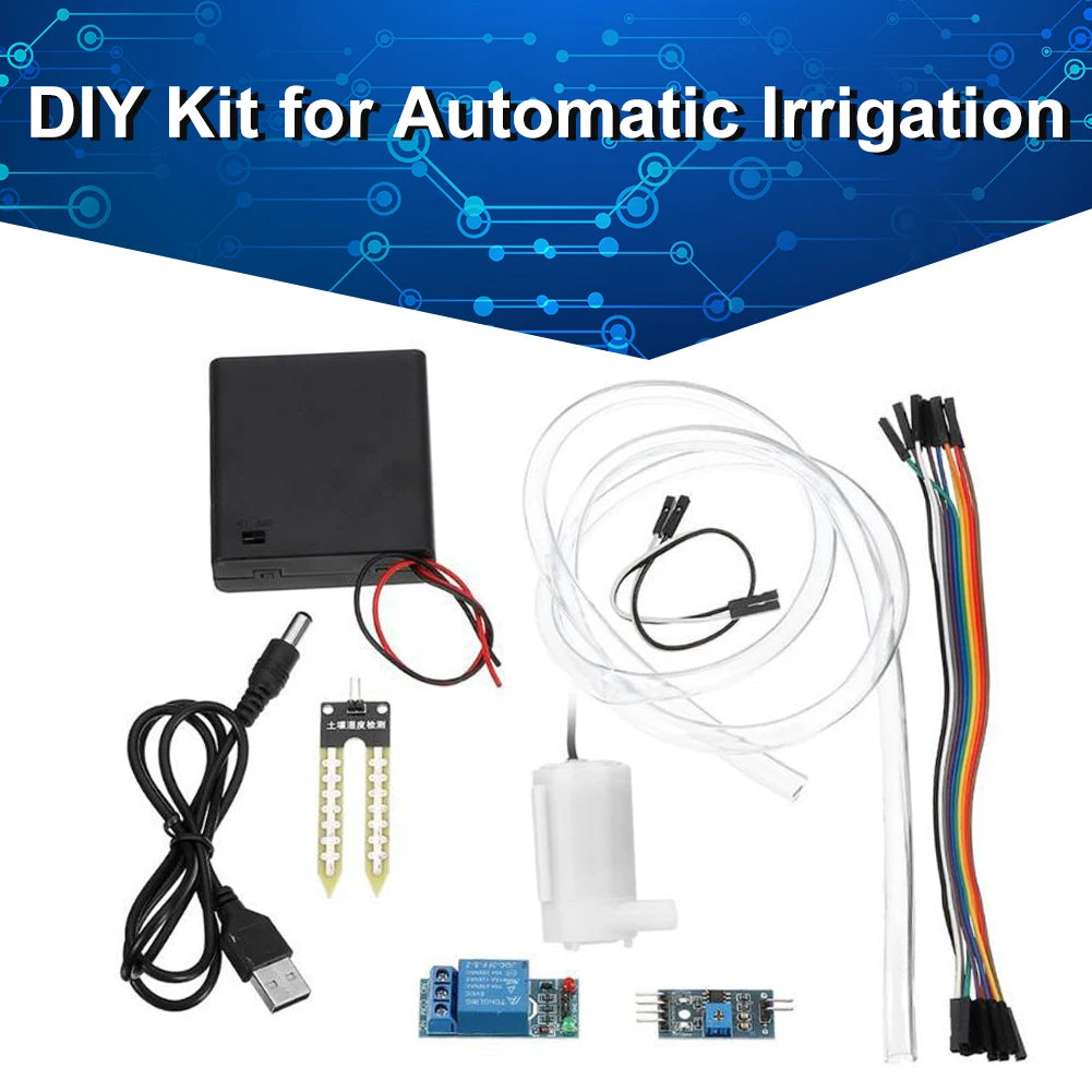 1-10X Automatic Irrigation System Self Watering DIY Kit Garden Planting Water Pump Soil Moisture Sensor Relay Module for Arduino