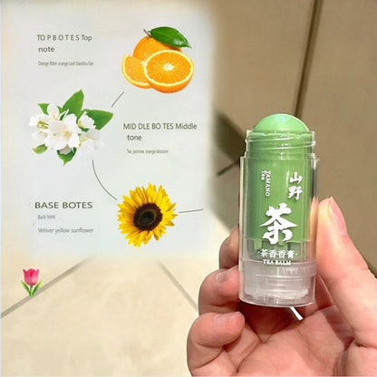 Tea and Sandalwood Fragrances Solid Balm Body Balms Lasting Fragrance Light Fragrances Fresh Body Deodorants Portable for Travel