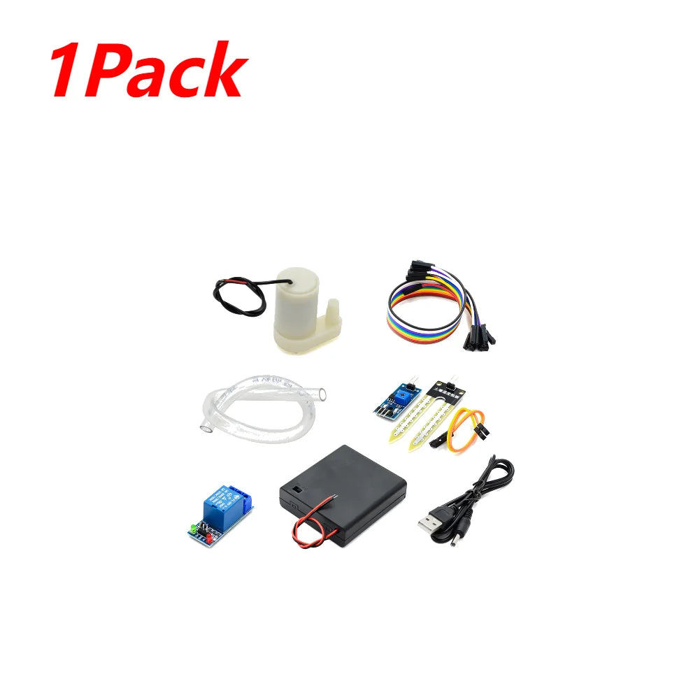 1-5set Automatic Irrigation Module DIY Automatic Watering Kit Garden Water Pump Soil Moisture Sensor Relay Module For Arduino