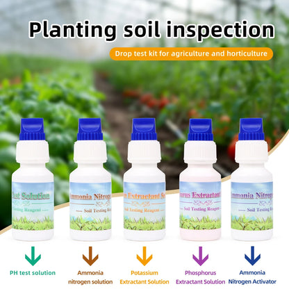 Agriculture Soil Test Kit NPK Levels Test Ammonia Nitrogen Phosphorus Potassium Control Sheets Test Reagents Garden Farm Plant