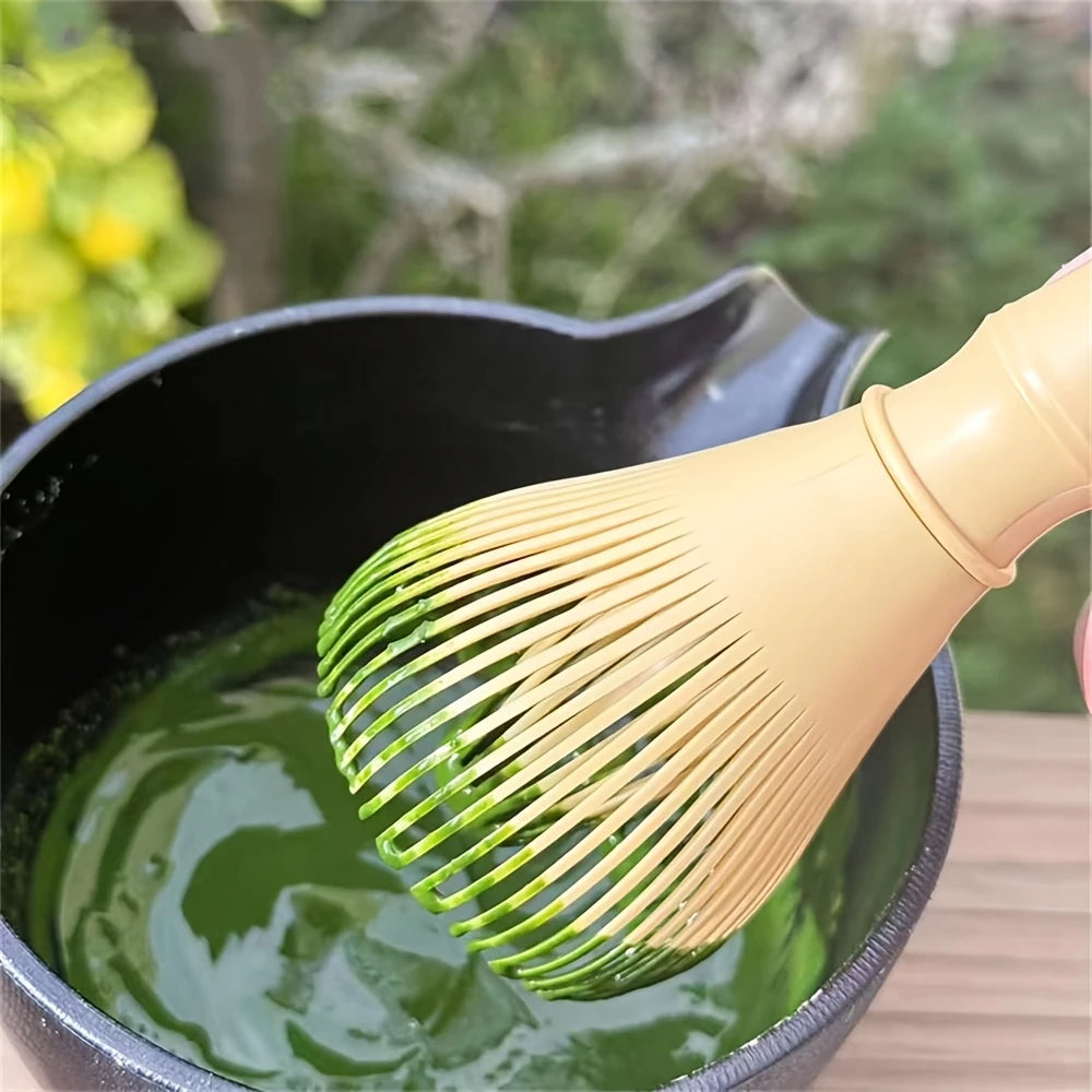 Bamboo Matcha Whisk - Traditional Japanese Tea Tool with Wooden Handle & Durable Bristles