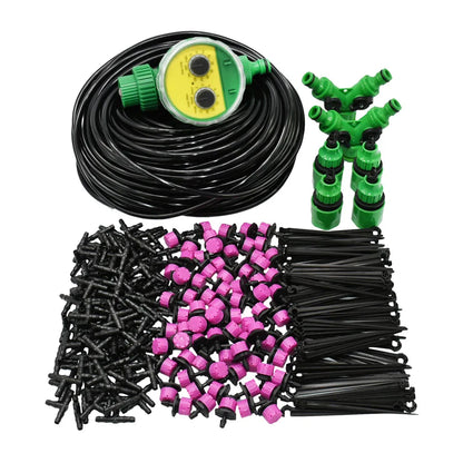 50M-5M DIY Drip Irrigation System Automatic Watering Garden Hose Micro Drip Watering Kits with Adjustable Drippers