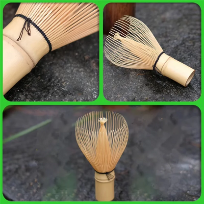 ABJI-Bamboo Tea Brush Traditional Handmade Japanese Matcha Stirring Brush Bamboo Tea Brush