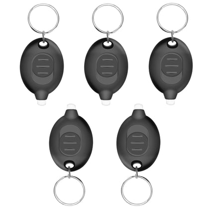 5 pcs led keychain flashlight mini led keychain light 12 lumens portable super bright battery powered keyring flashlight