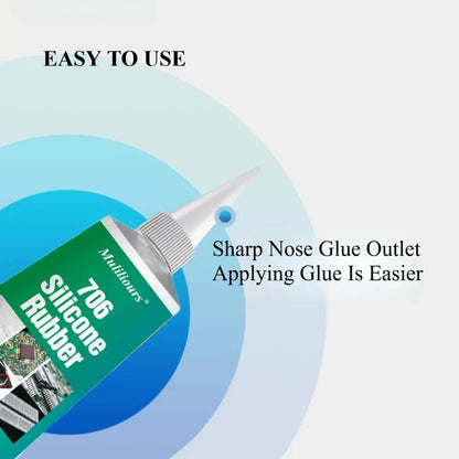 Electronic Waterproof Sealant 706 Silicone Rubber Paste Semi Transparent Insulation Anti Leakage Adhesive Fixing Glue