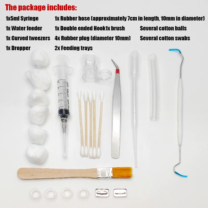 DIY Acrylic Ant Farm Tools Set with Food Water Feeder Ant Nest Accessories Ants House Workshop Pet Anthill Toolkit