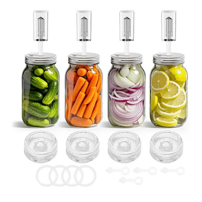 ABKP-Fermentation Kit For Wide Mouth Mason Fermentation Jar,Pickling/Sauerkraut Kit For Mouth Mason Ja(Jars Not Included)