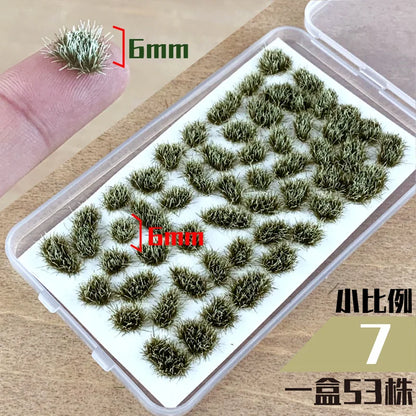 Grass Tufts Simulation Miniature Cluster Model Bush Plant For Railway Railroad Diy Building Scene Layout Diorama Kits