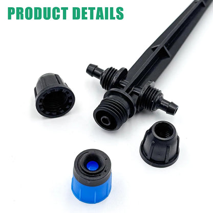 1/4" Drip Irrigation System Kit-Adjustable Flow, Sprayer with Lock Barbed Automatic Watering, for Garden, Farm, Bonsai, Flowers