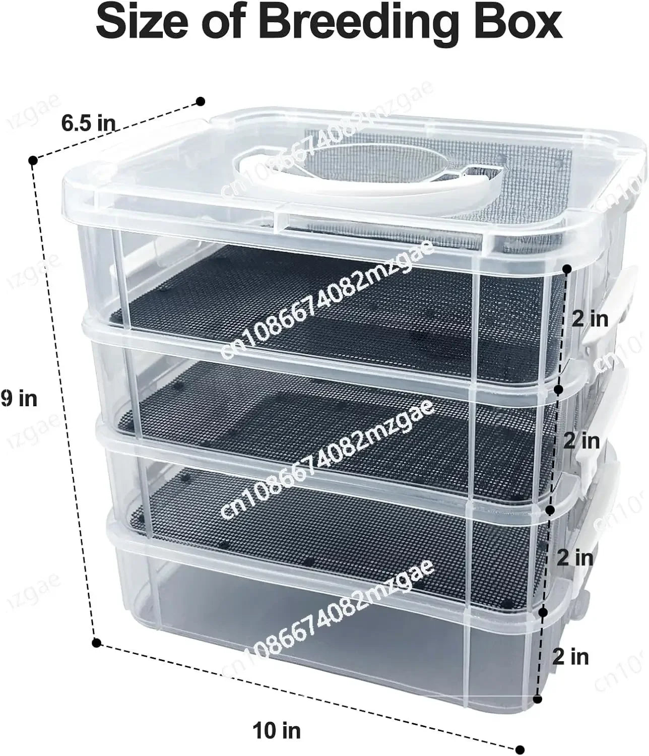 Mealworm Breeding Kit Four-Layer High Capacity Mealworm Farm To Breed Live Mealworms for Bearded Dragon and Reptiles
