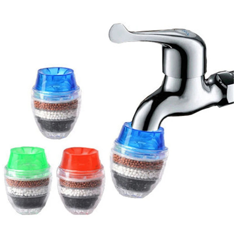 12PCS Faucet Filter 5 Layers For Home Water Purifier Filter Activated Carbon Filtration Tap Water Mini Faucet Filter
