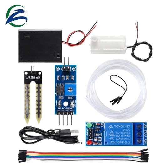 DIY Electronic Watering Kit Automatic Irrigation DIY Kit Self Watering System Module Soil Sensor Pump