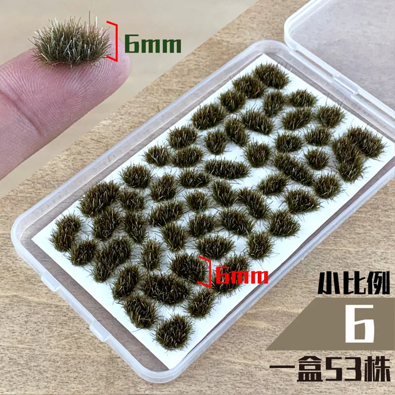 Grass Tufts Simulation Miniature Cluster Model Bush Plant For Railway Railroad Diy Building Scene Layout Diorama Kits