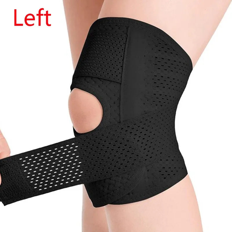 Knee Brace with Side Stabilizers Relieve Meniscus Tear Knee Pain Joint Pain Relief Breathable Adjustable Knee Support Knee Pads