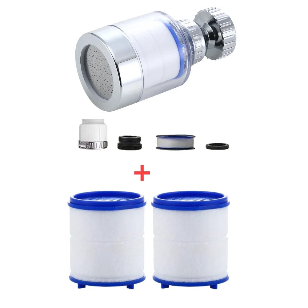 360 Degree Rotating Faucet Filters Bubbler Mount Anti-splash for Household Kitchen Bathroom Faucet Water Clean Filter Purifier