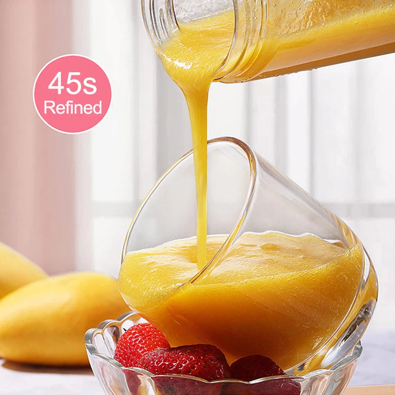 Mini USB Rechargeable Home Blender and Mixer 6 Blades Juice Plastic Electric Juicer Cup Portable Blenders