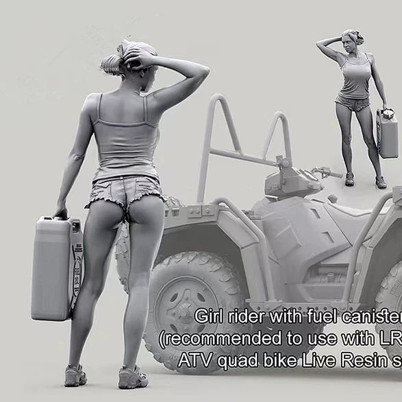 Model kit Resin kit Terrain vehicle female driver