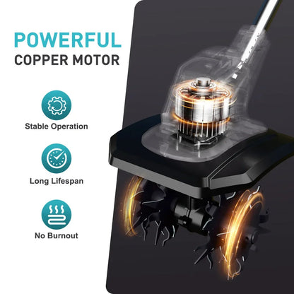 Garden Soil Loosening Machine, Micro Tillage Machine, Agricultural Soil Turning Machine, Electric Hoe Excavator for Farmland