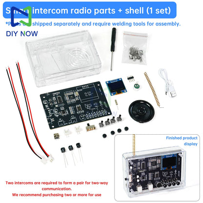 Electronics Kit  FM Radio DIY Kit Smart Wireless Walkie-Talkie Radio Electronics Assembly and Soldering Practice DIY Kit