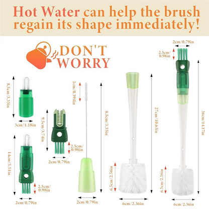 5 In 1 Water Bottle Brushes For Cleaning, Easily Cleans The Cup Mouth, Lid, Bottom, And Straw, Bottle Cleaning Toolsabkw