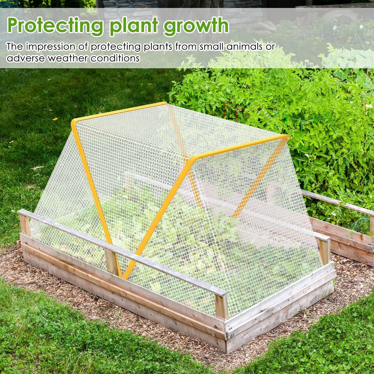 Greenhouse Cover Foldable Garden Vegetable Flower Insect-Proof Bird Portable Winter Warm Anti-uv Windproof Planting Greenhouse