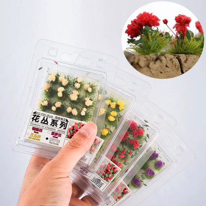 Micro Landscape DIY Accessories Building Garden Flower Cluster Model Sand Table Layout Static Grass  Diorama Kit 1Box