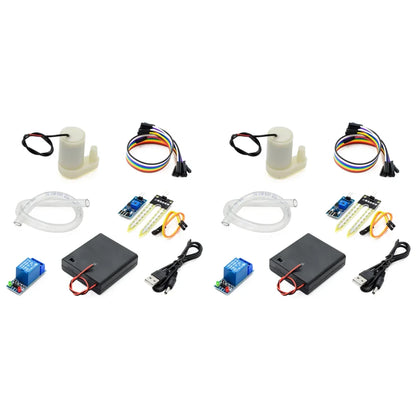 DIY Automatic Irrigation Module Kit Automatic Water Pumping Soil Moisture Sensor Mini Water Pump with 50cm Hose for Arduino