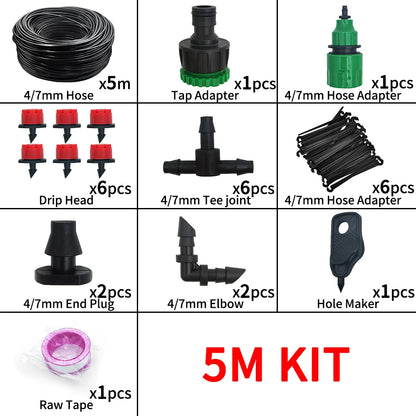 5-20M Drip Irrigation System Plant Watering Set Watering Kits Adjustable Drippers For Irrigation Micro Garden Watering System