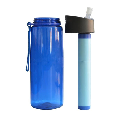 Water Purifier Bottle Water Kettles with Filter Survival Emergency Outdoor Camping Sports Water Filter Filtration