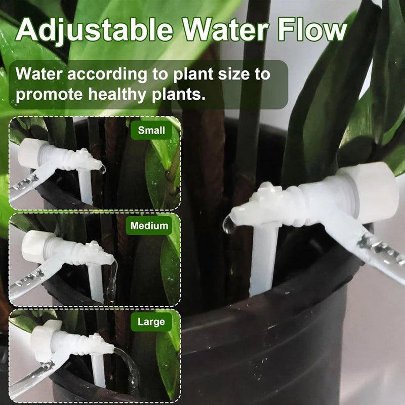ABUI-Automatic Watering System With Adjustable Drippers Automatic Drip Irrigation Kit With Customize Schedule Water