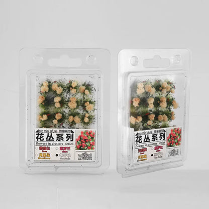 Micro Landscape DIY Accessories Building Garden Flower Cluster Model Sand Table Layout Static Grass  Diorama Kit 1Box