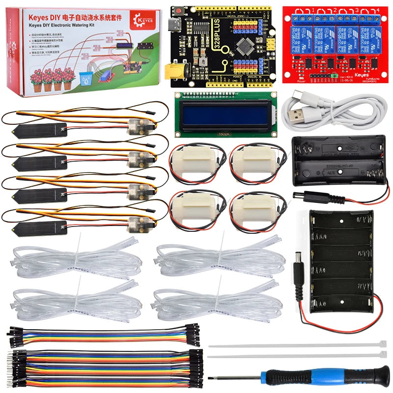 Automatic Irrigation Module DIY Kit Automatic Watering Kit Soil Moisture Sensor Relay Module for Arduino Educational contests