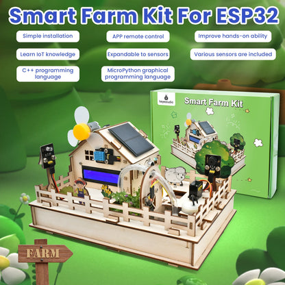 Keyestudio Smart Farm IOT Starter Kit for Arduino ESP32 For Scratch 3.0 Graphical Programming STEM Educational Set DIY Kit