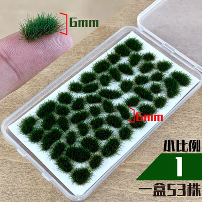 Grass Tufts Simulation Miniature Cluster Model Bush Plant For Railway Railroad Diy Building Scene Layout Diorama Kits