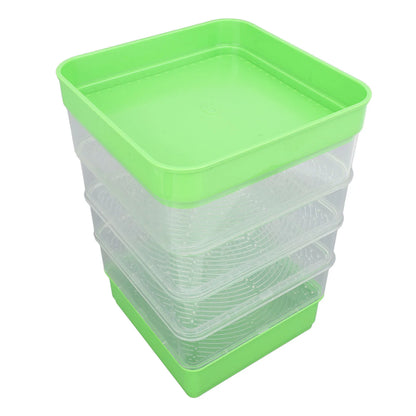 Stackable Sprouter Kit  Plant Grow Trays Easy To Observe Plastic Multipurpose Long Lifespan Space Saving for Bean Sprouts