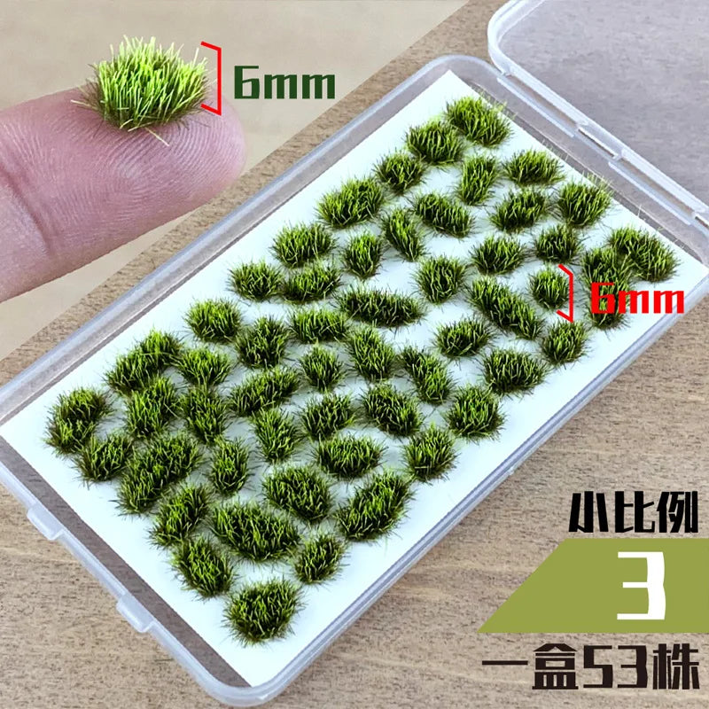 Grass Tufts Simulation Miniature Cluster Model Bush Plant For Railway Railroad Diy Building Scene Layout Diorama Kits