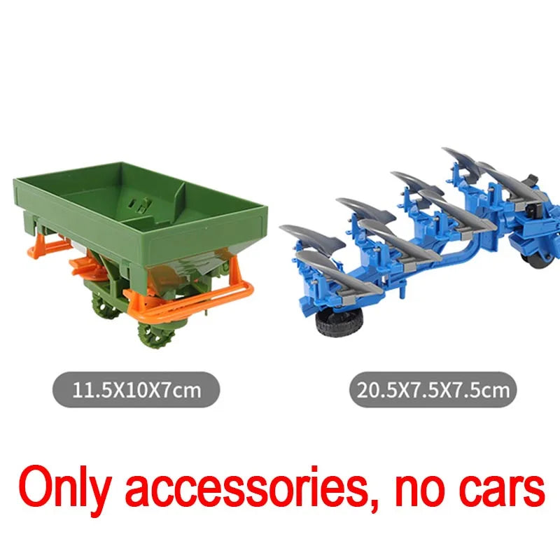 Farm Trucks Model Set 1/24 Dicast Tractor Toys for Children Sliding Agriculture Transporter Toys Engineering Farming Scene Gift