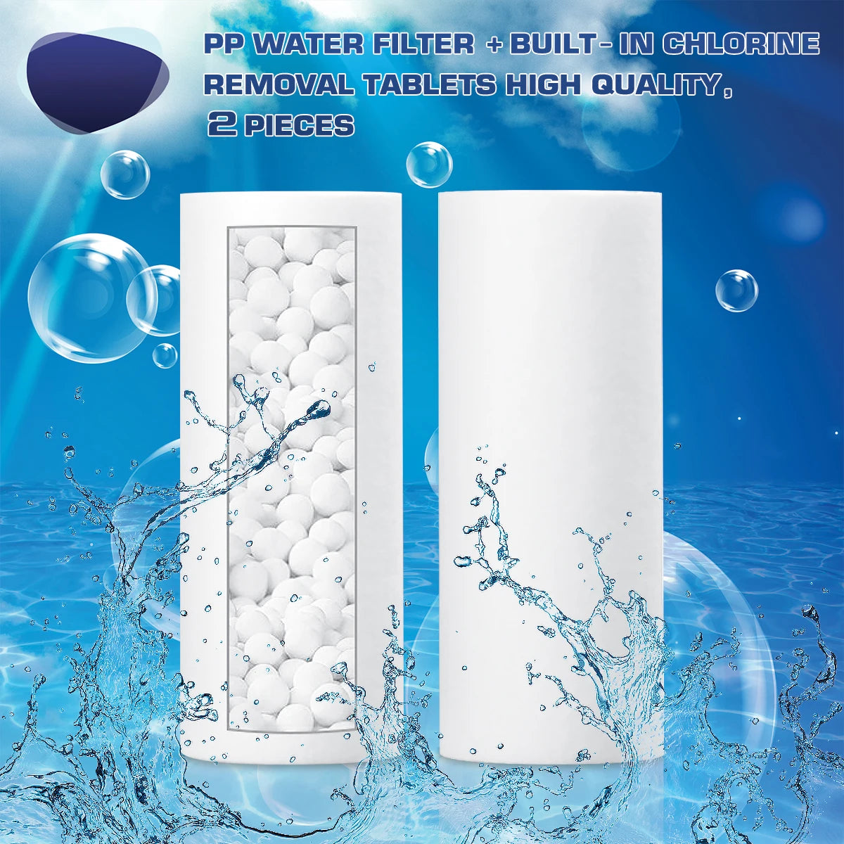 Water Filter Purifier Shower Washing Machine Filter Under Sink Water Filtration System Tap Water Pre-chlorine Removal Filter
