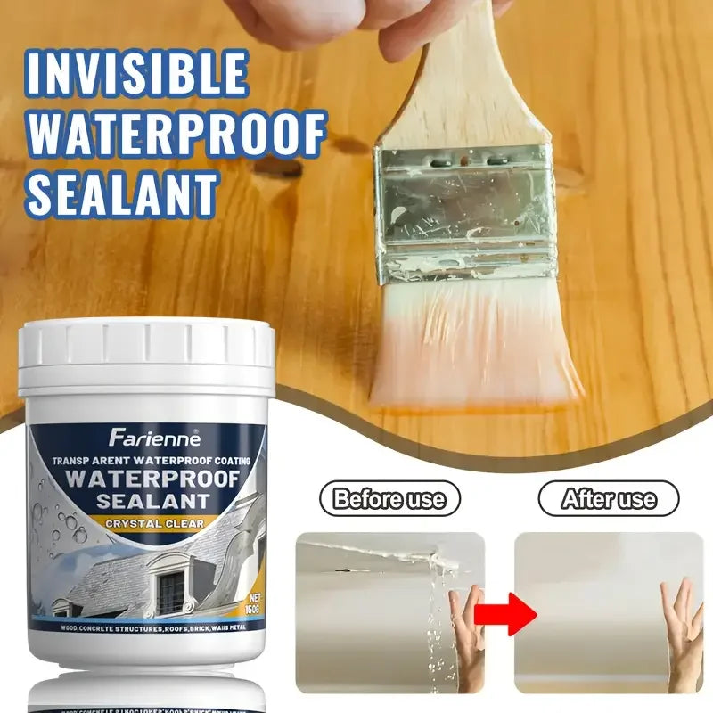150g transparent waterproof sealant, RV super strong invisible sealant - a multifunctional water leakage repair coating suitable