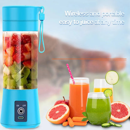 Mini USB Rechargeable Home Blender and Mixer 6 Blades Juice Plastic Electric Juicer Cup Portable Blenders