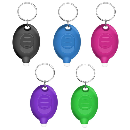5 pcs led keychain flashlight mini led keychain light 12 lumens portable super bright battery powered keyring flashlight