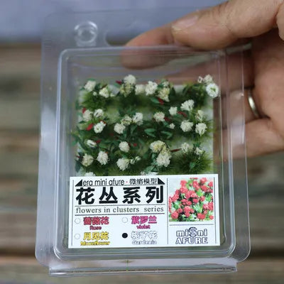 Micro Landscape DIY Accessories Building Garden Flower Cluster Model Sand Table Layout Static Grass  Diorama Kit 1Box