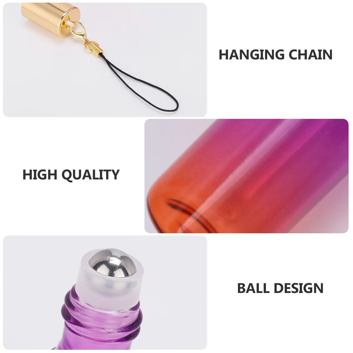 10 Pcs Color Perfume Bottles Mini Essential Oil Roller Travel Size Safe Perfume Bottle Health Use Practical Gift