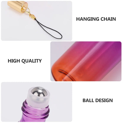 10 Pcs Color Perfume Bottles Mini Essential Oil Roller Travel Size Safe Perfume Bottle Health Use Practical Gift